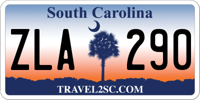 SC license plate ZLA290