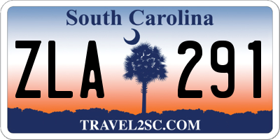 SC license plate ZLA291