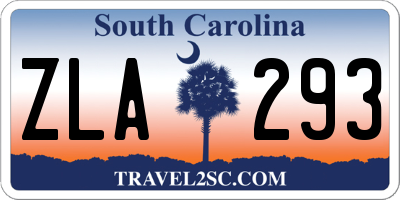 SC license plate ZLA293