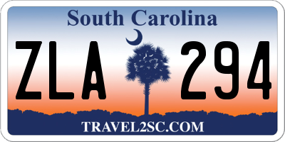SC license plate ZLA294