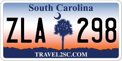 SC license plate ZLA298