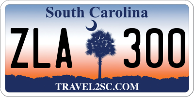 SC license plate ZLA300