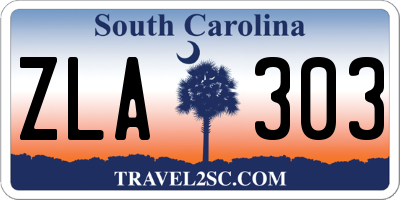 SC license plate ZLA303