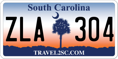 SC license plate ZLA304