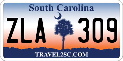 SC license plate ZLA309
