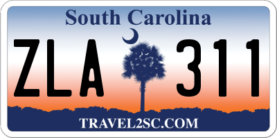 SC license plate ZLA311