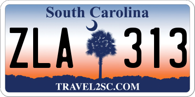 SC license plate ZLA313