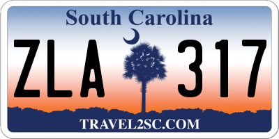 SC license plate ZLA317