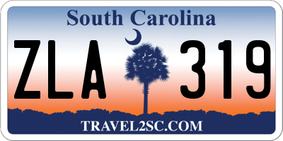 SC license plate ZLA319