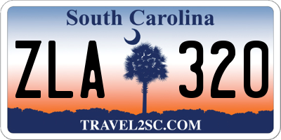 SC license plate ZLA320