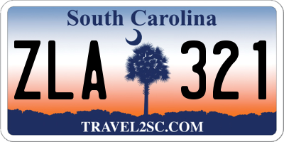 SC license plate ZLA321