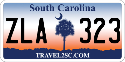 SC license plate ZLA323