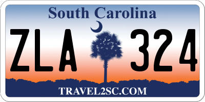 SC license plate ZLA324