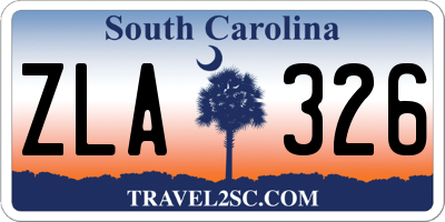SC license plate ZLA326
