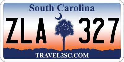 SC license plate ZLA327