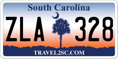 SC license plate ZLA328