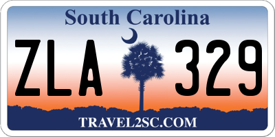 SC license plate ZLA329