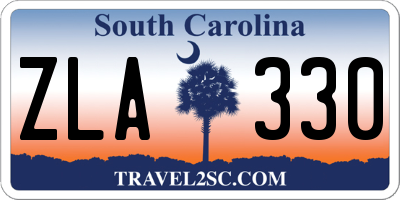 SC license plate ZLA330