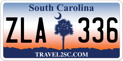 SC license plate ZLA336