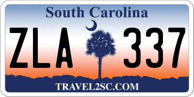 SC license plate ZLA337