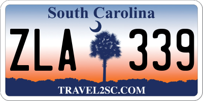 SC license plate ZLA339