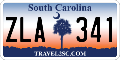 SC license plate ZLA341