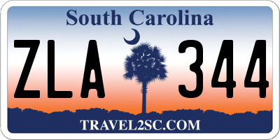 SC license plate ZLA344