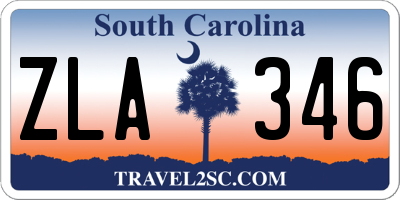 SC license plate ZLA346