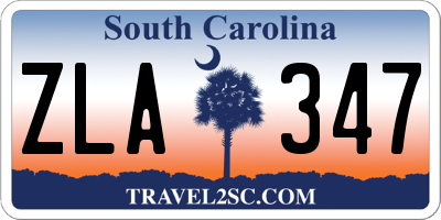 SC license plate ZLA347
