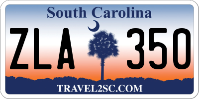SC license plate ZLA350