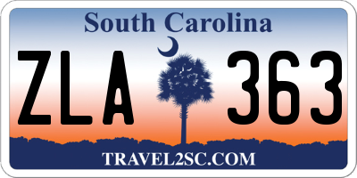 SC license plate ZLA363