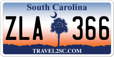 SC license plate ZLA366