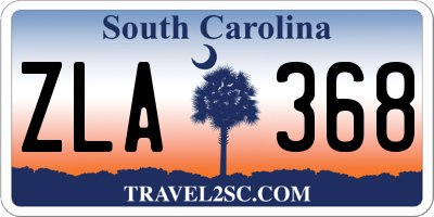 SC license plate ZLA368