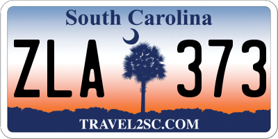 SC license plate ZLA373
