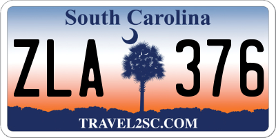 SC license plate ZLA376