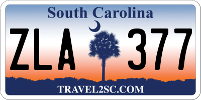 SC license plate ZLA377