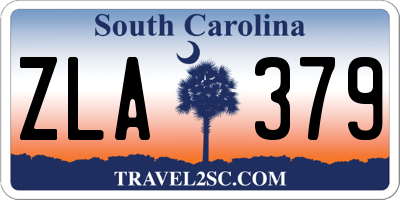 SC license plate ZLA379