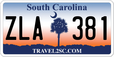 SC license plate ZLA381