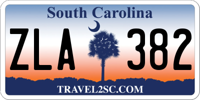 SC license plate ZLA382