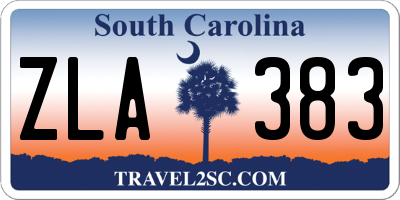 SC license plate ZLA383