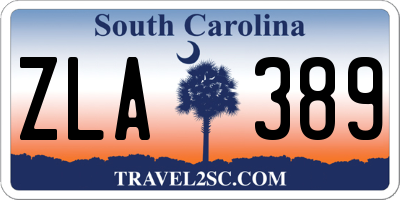 SC license plate ZLA389