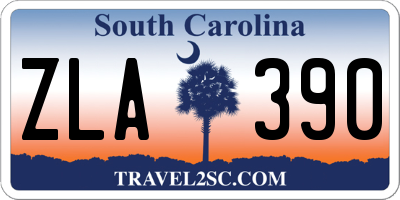 SC license plate ZLA390