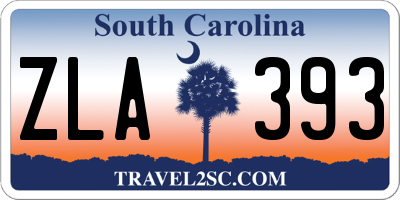 SC license plate ZLA393