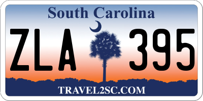 SC license plate ZLA395