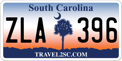 SC license plate ZLA396