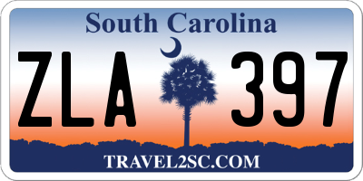 SC license plate ZLA397