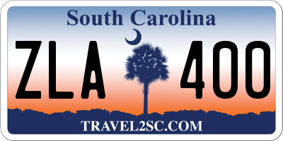 SC license plate ZLA400