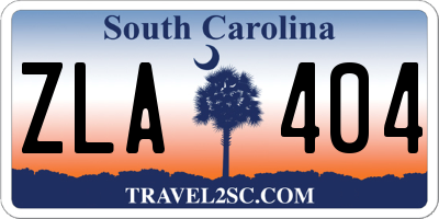 SC license plate ZLA404