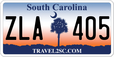 SC license plate ZLA405
