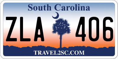 SC license plate ZLA406